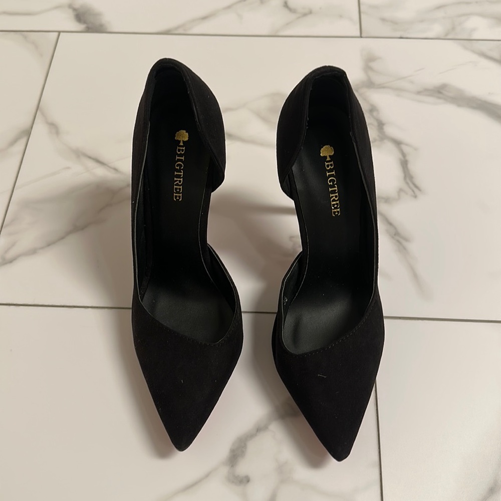 New 10cm black high heels with red bottom